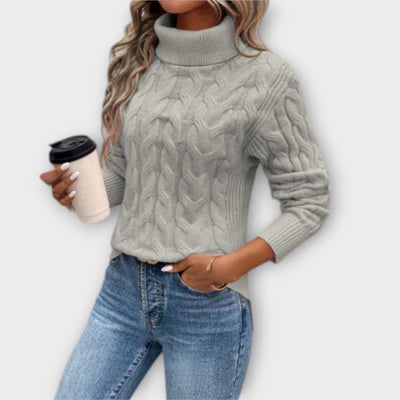 Amelia – Elegante Strickrollkragenpullover