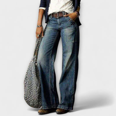 Cess – Pantalón de mezclilla de pierna ancha