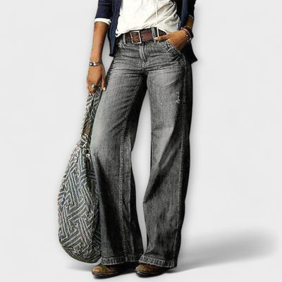 Cess – Pantalón de mezclilla de pierna ancha