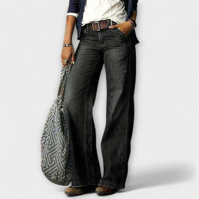 Cess – Pantalón de mezclilla de pierna ancha