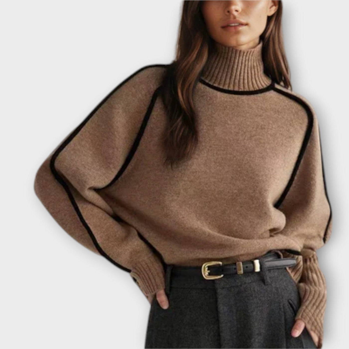 Emilie – Suéter de Cuello Alto Suave y Elegante