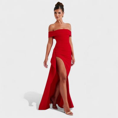 Joyce – Vestido Bardot Largo