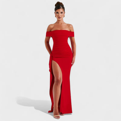 Joyce – Vestido Bardot Largo