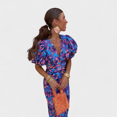 Lily – Vestido Fuego Tropical
