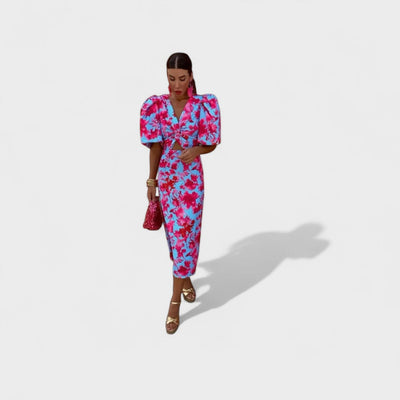 Lily – Vestido Fuego Tropical