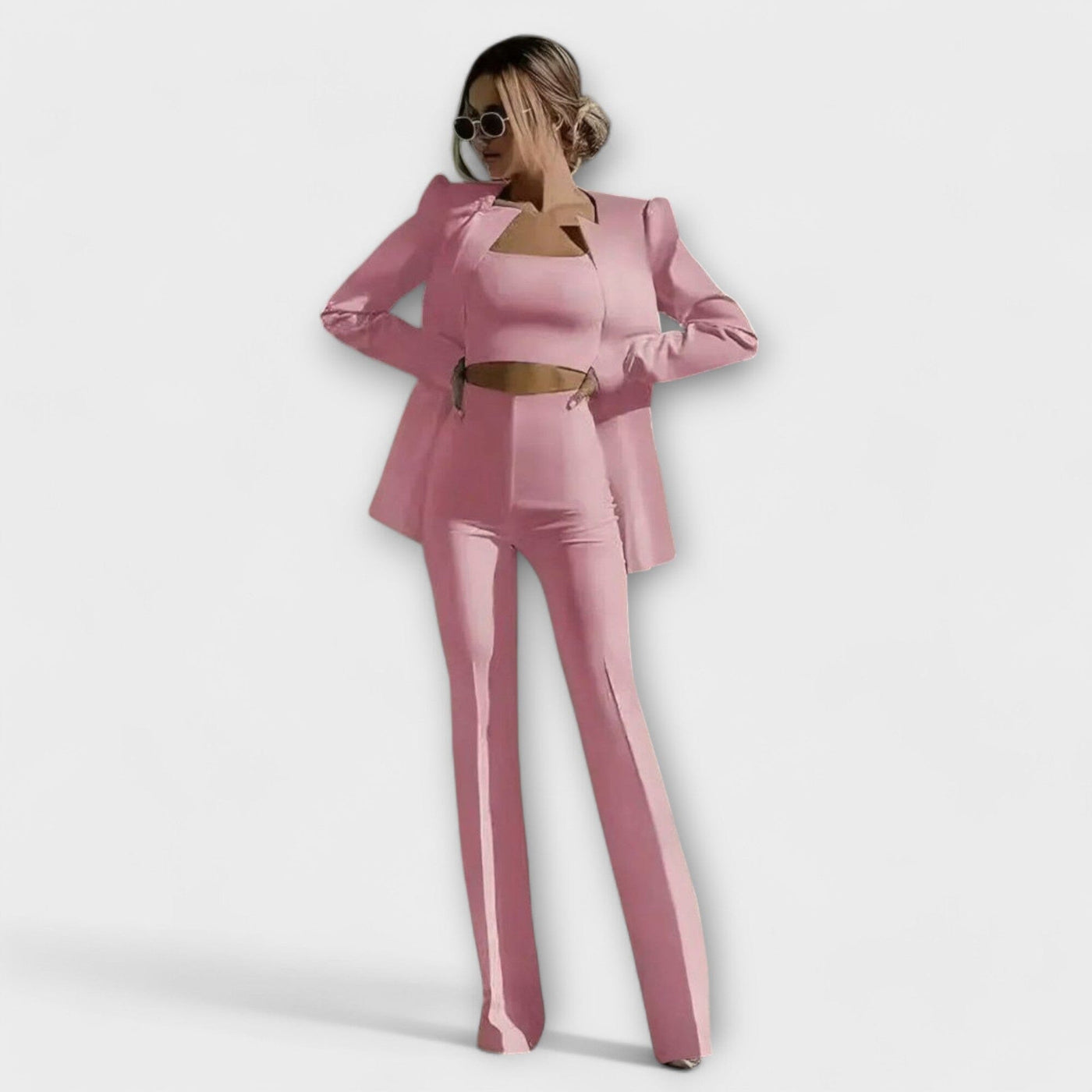 Selina – Elegante Conjunto de 3 Piezas (Blazer, Top, Pantalón)
